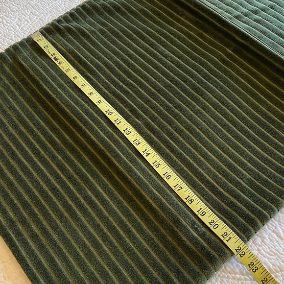 Pottery Barn Pillow Covers #2 Green Zip 22"X22" Velvety Corduroy Cottage - Picture 6 of 10